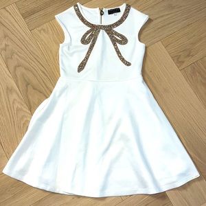 White and gold dress